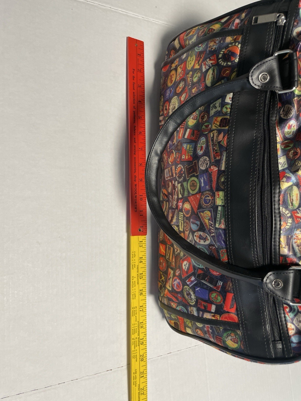 Vtg Sydney To Go Travel Bag, By Sidney Love Y2K Travel Theme *No Shoulder Strap
