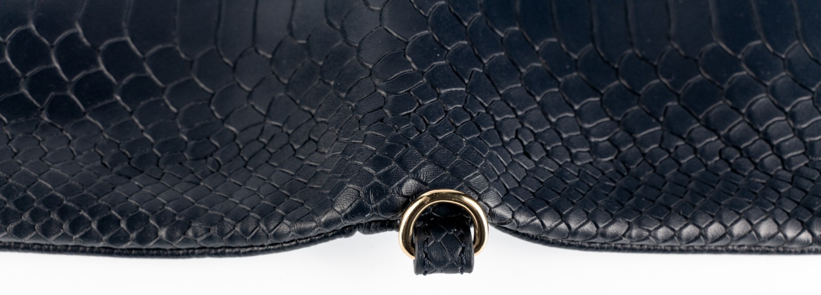 Gigi Snake Python Embossed Leather Folding Clutch With Should Strap 13×10.5in