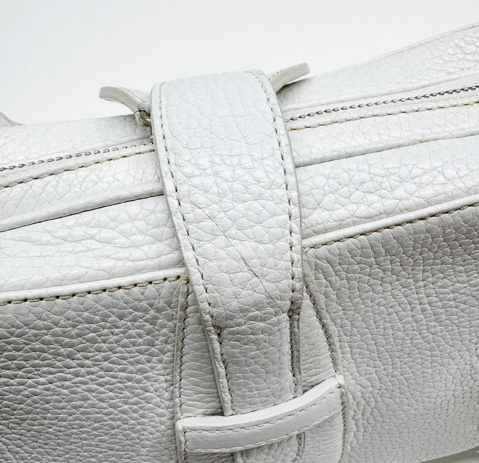 LOEWE Senda White Shoulder Bag