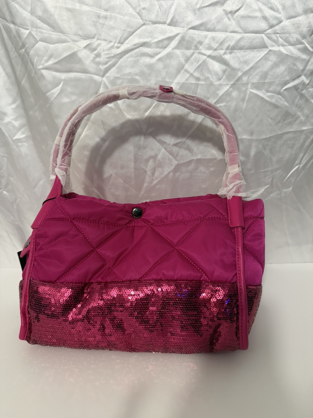 MZ WALLACE Fuchsia With Sequin Quilted Small Madison Shoulder Bag NWT $200