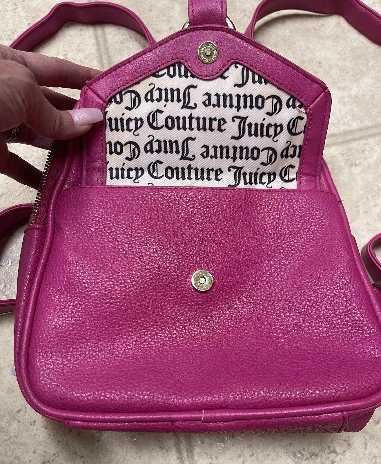 Juicy Couture Hot Pink Small Backpack NWOT