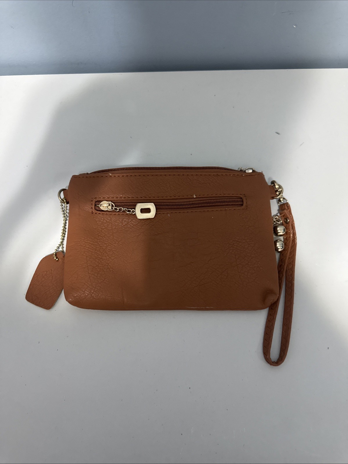 MKF Collection by Mia K. Tarren wristlet bag in Brown Top Zipper Doesn’t Work