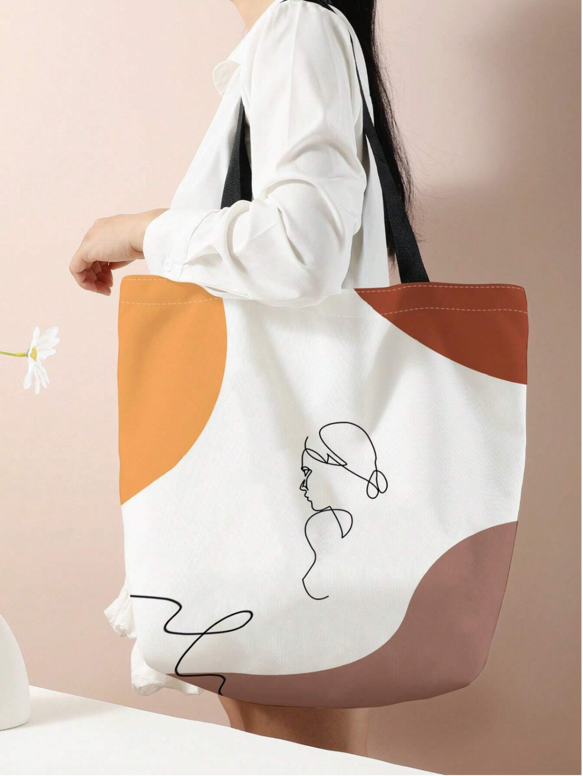 Multicolor Large Capacity Portable High-Capacity Canvas Tote Bag