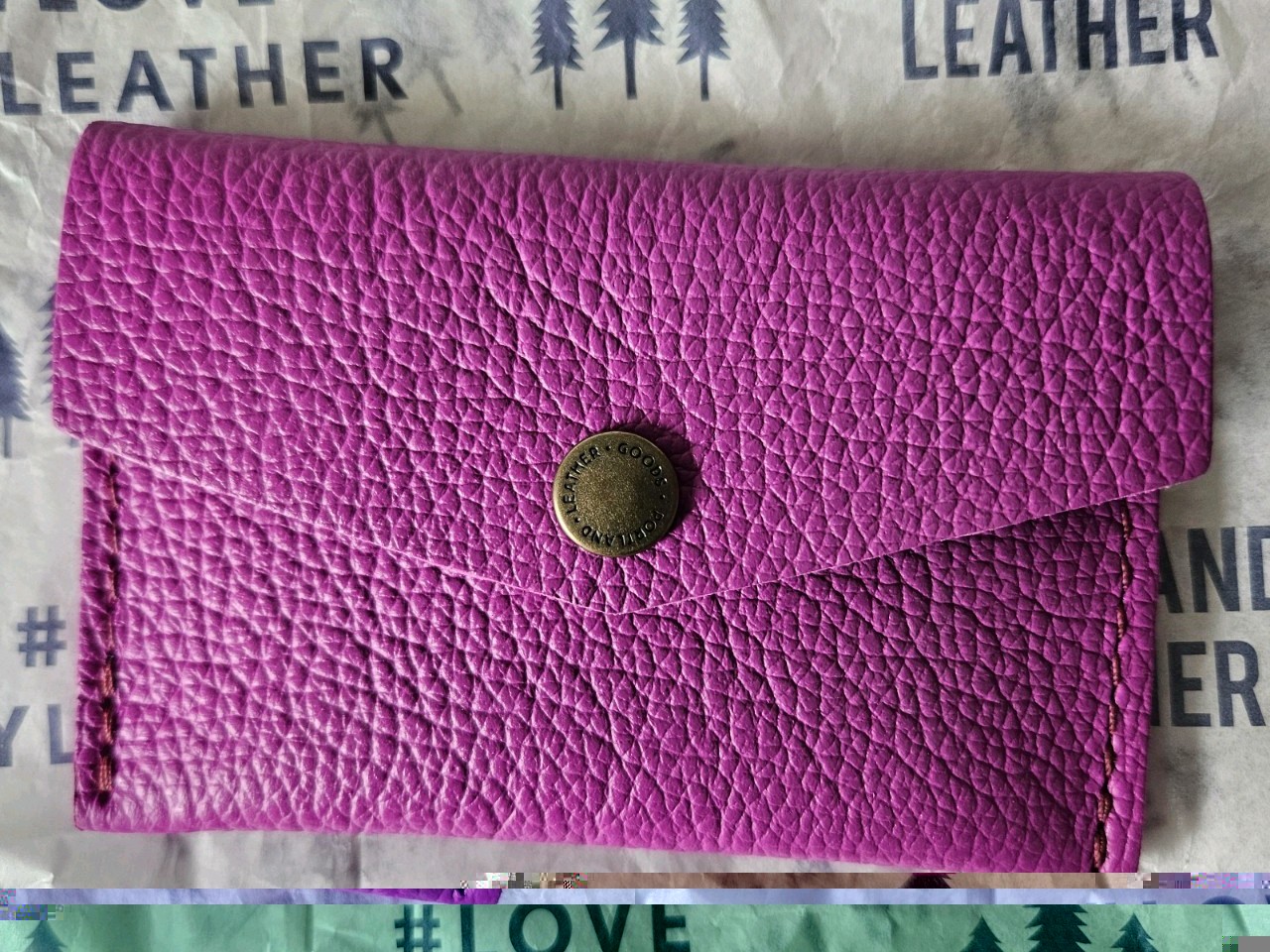 NEW Portland Leather Goods Mini Envelope Wallet – Cattleya