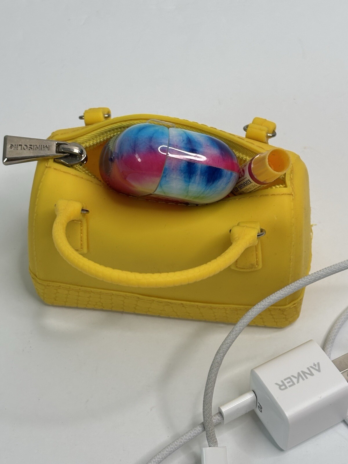 micro yellow Silicone bag 4.5 in x 3 in