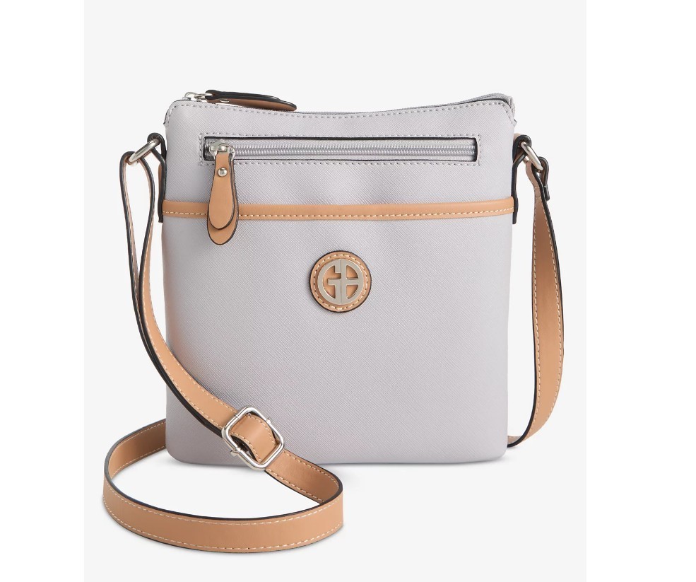 GIANI BERNINI Saffiano North South women’s small crossbody bag – Raindrops