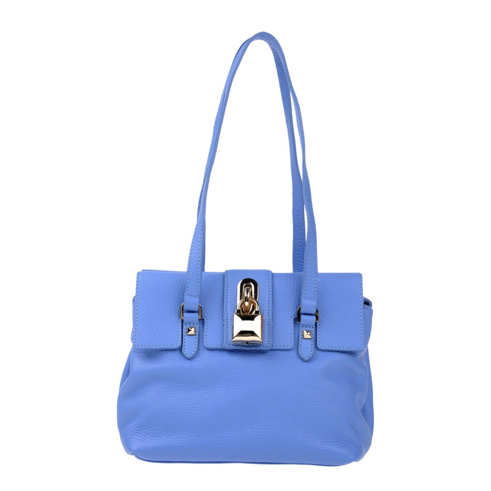 Patrizia Pepe Italian Made Periwinkle Blue Genuine Leather Small Shoulder Bag
