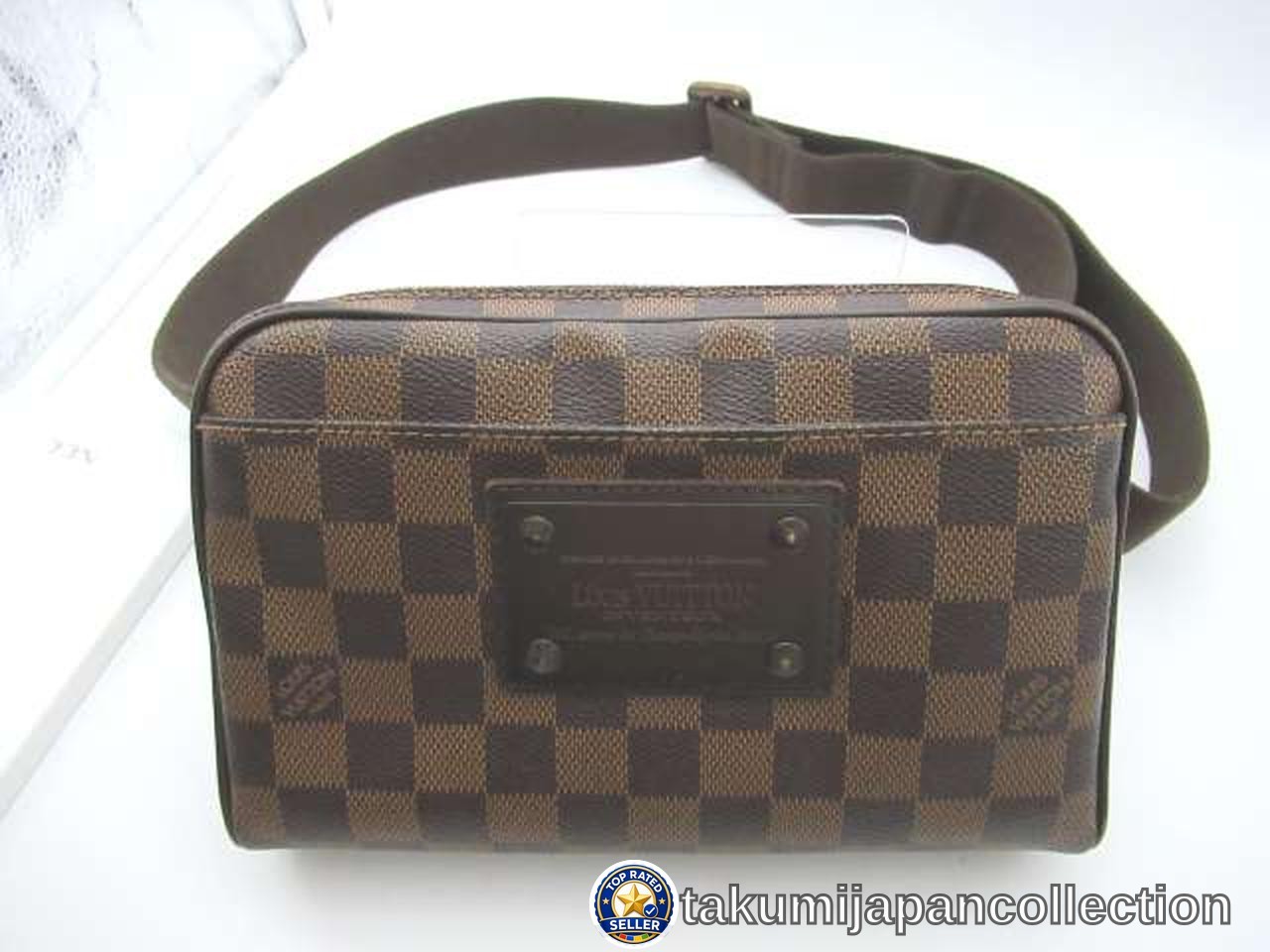 Louis Vuitton Bum Bag Brooklyn N41101 Damier Canvas Waist Shoulder #M-3567