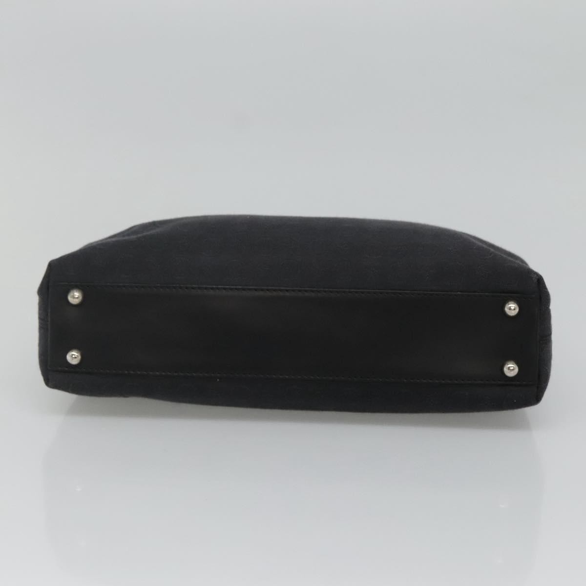 CELINE C Macadam Canvas Hand Bag Black Auth sw213
