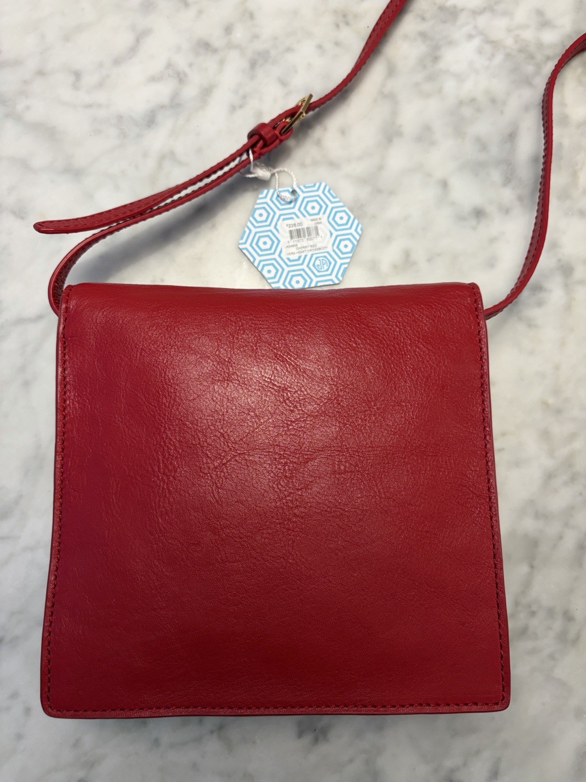 Jonathan Adler Vera Small Red Heart Crossbody Bag Gold Hardware Magnetic Closure