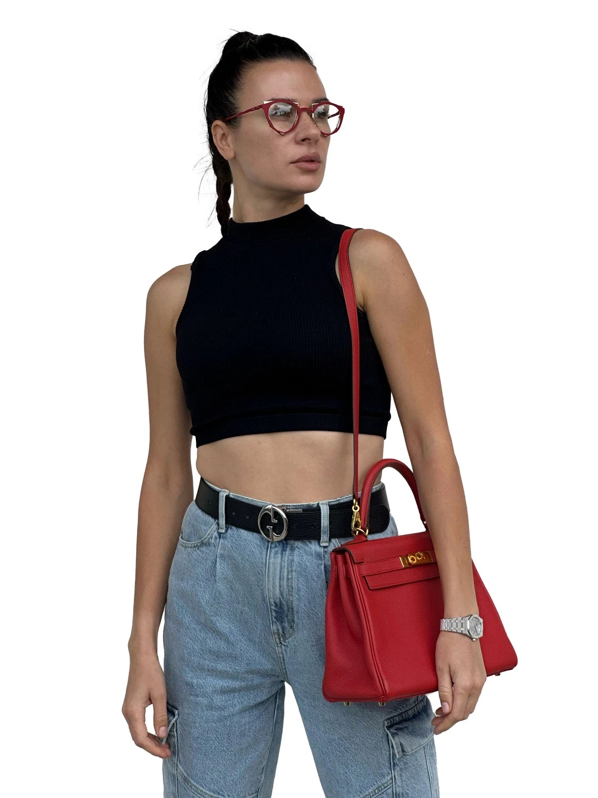 Hermes Kelly 28 Rouge Grenat Epsom Leather Gold Hardware