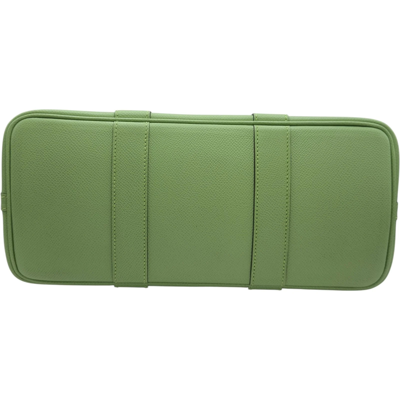 HERMES Garden Party TPM Green Epsom Leather Tote Z Stamp #OKB1415