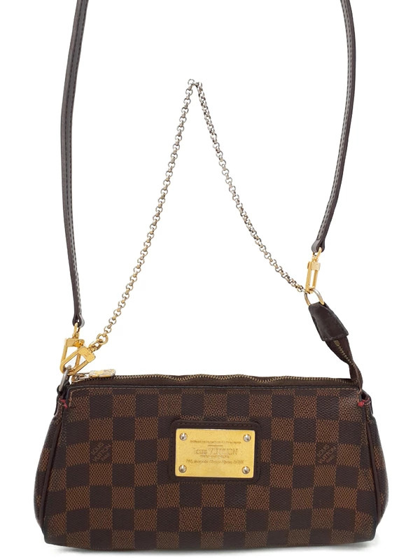 Louis Vuitton Damier Eva N55213 Canvas Red Shoulder Bag Women’s #TB918