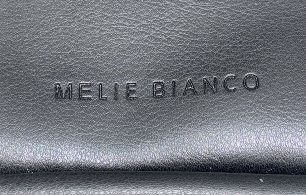 Melie Bianco Cici Sky Recyled Vegan Purse Bag Black Top Handle New No Tags