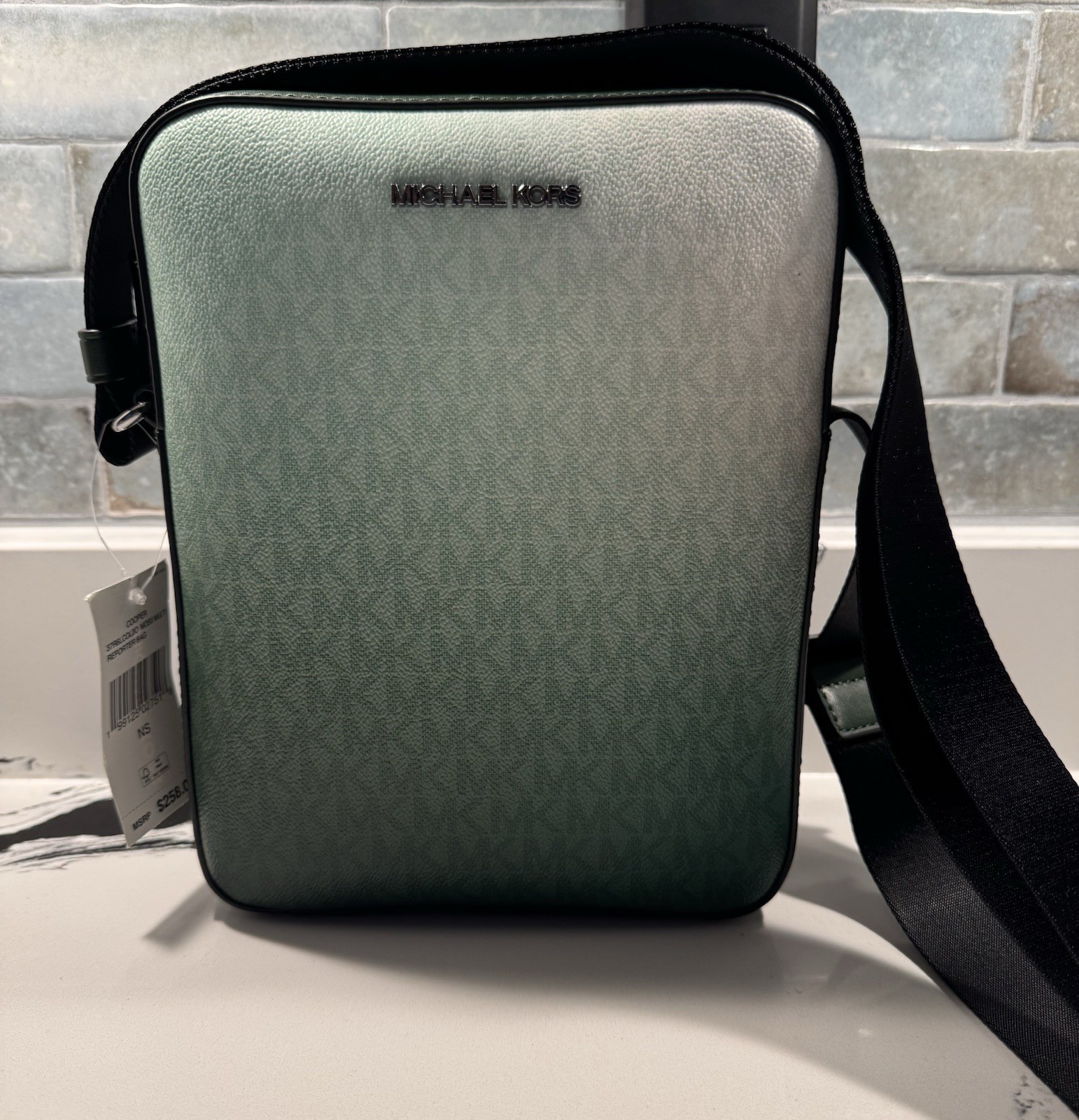 Michael Kors Cooper Reporter Bag Moss Multi Crossbody NWT MSRP $258