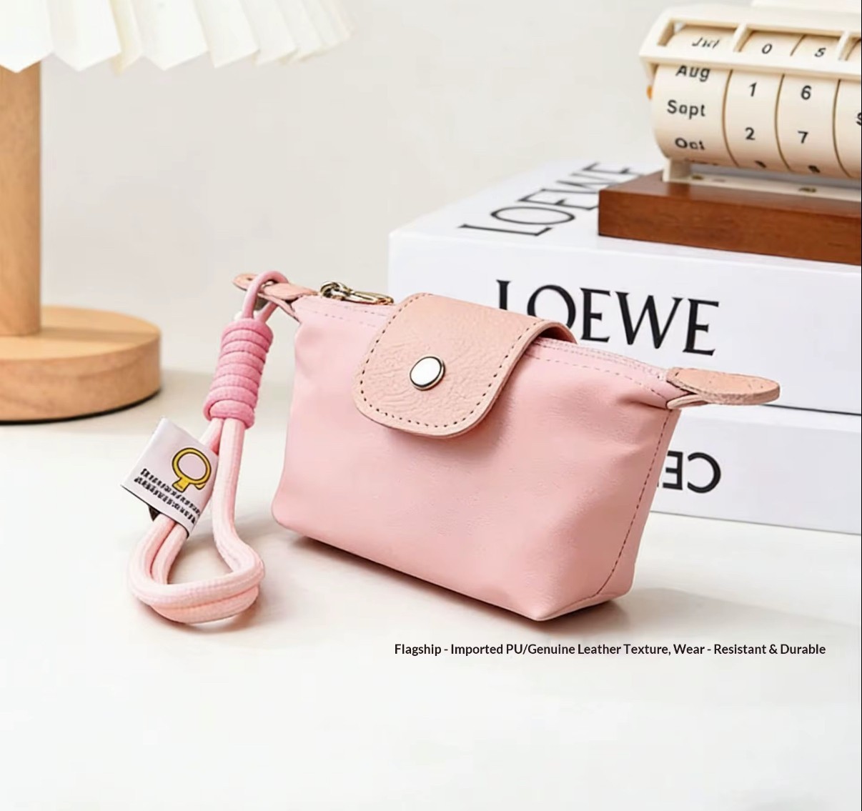 COLOR-BLOCK Mini DUMPLING Bag Unisex Coin Purse Nylon Small BAG Car Key storage