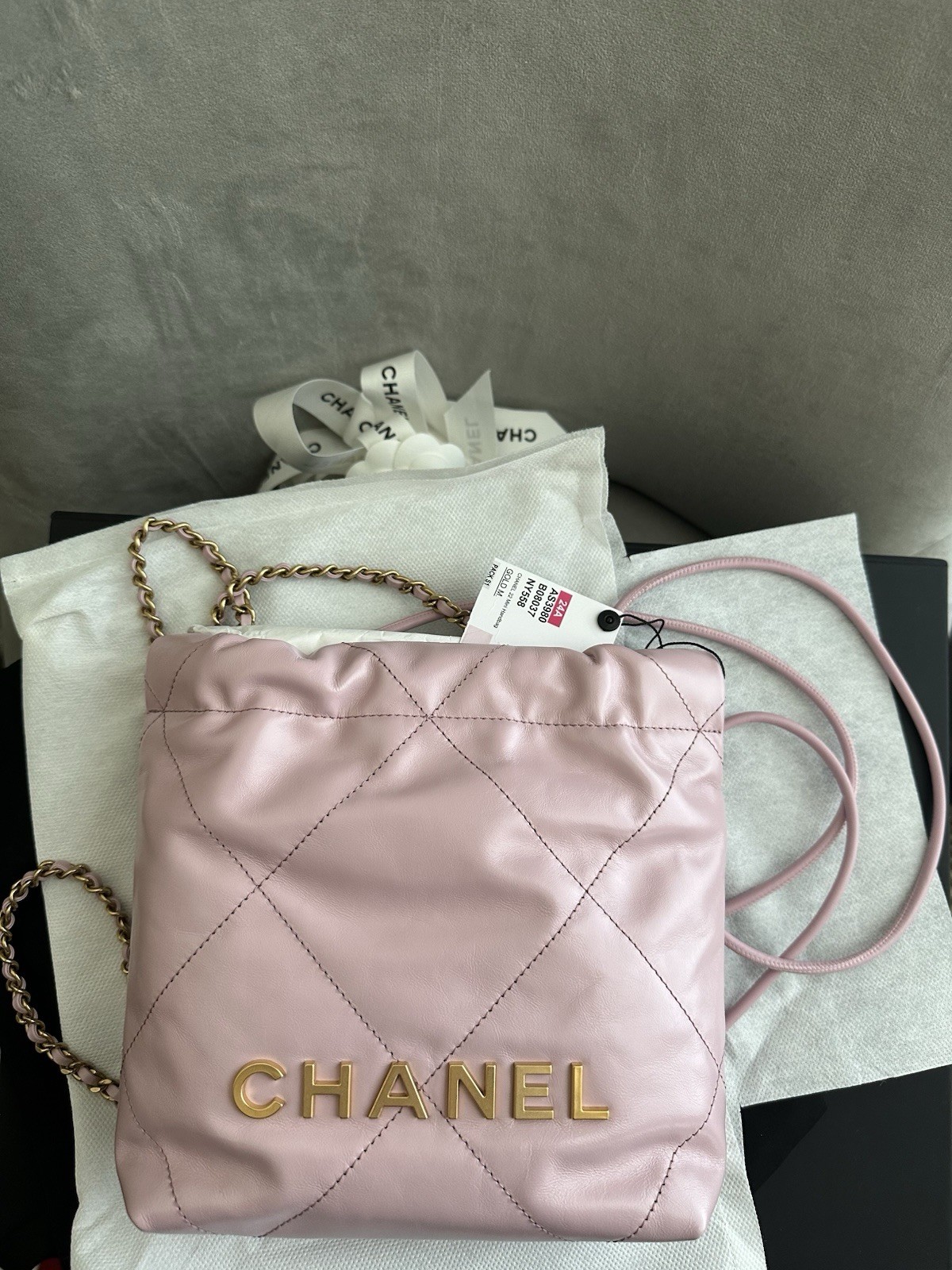 Chanel 22 Mini – Light Pink Shiny Calfskin