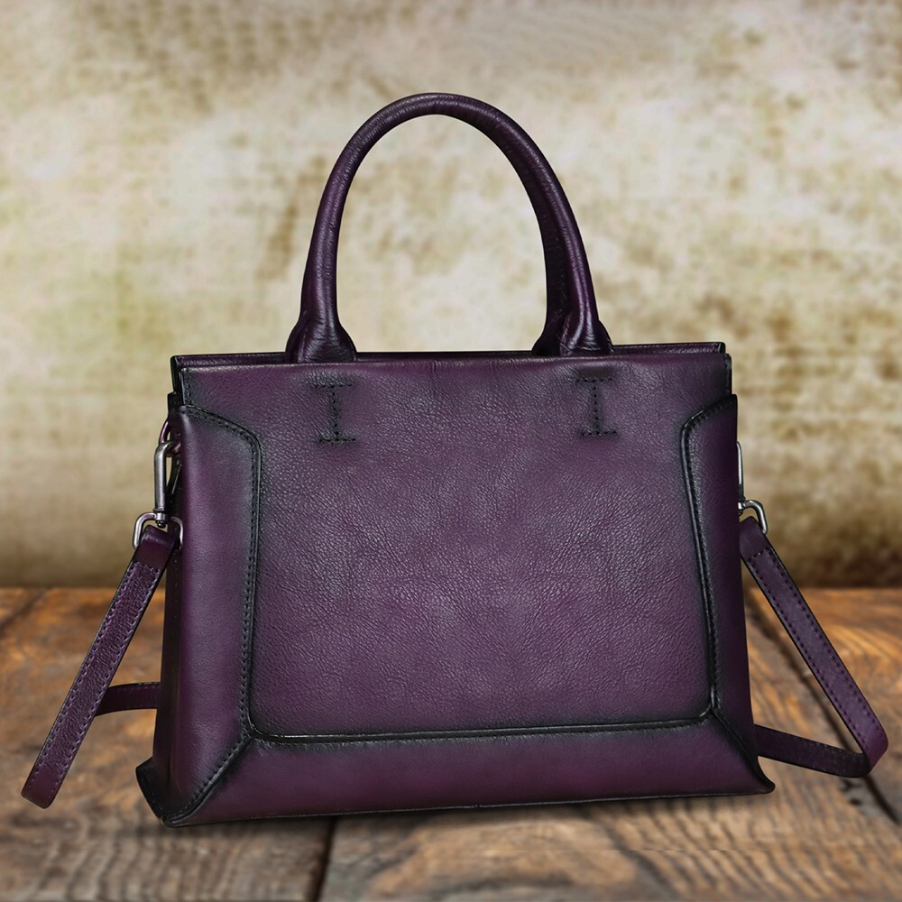 Genuine Leather Satchel for Women Handmade Purse Crossbody Handbags Tote Bag