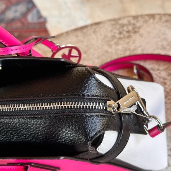 MICHAEL KORS MERCER MEDIUM ZIP BELTED SATCHEL BAG MK PINK LEATHER/WALLET OPTION
