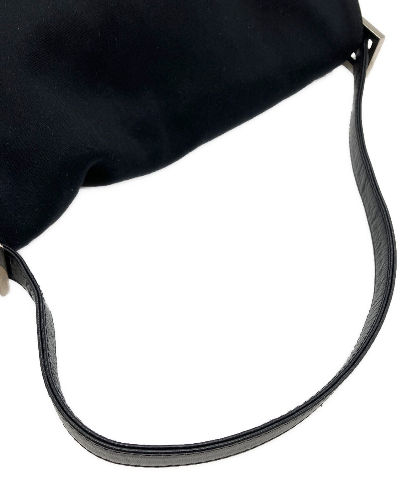 FENDI Shoulder Bag Black Cotton Jersey Authentic From Japan