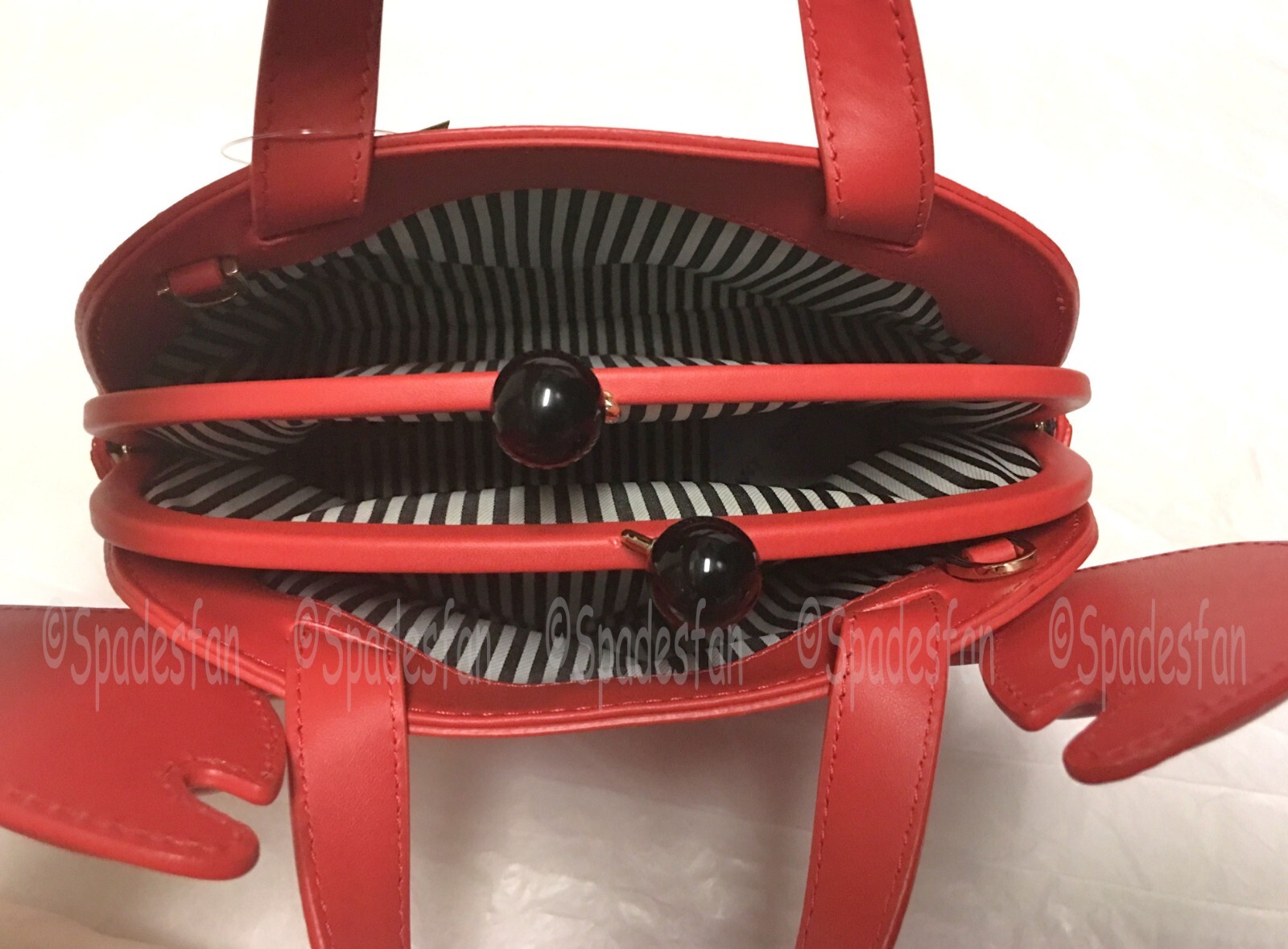 Kate Spade PXRU8719 Shore Thing SMALL CRAB Lottie Bag 2-Way Purse PICNIC RED NWT