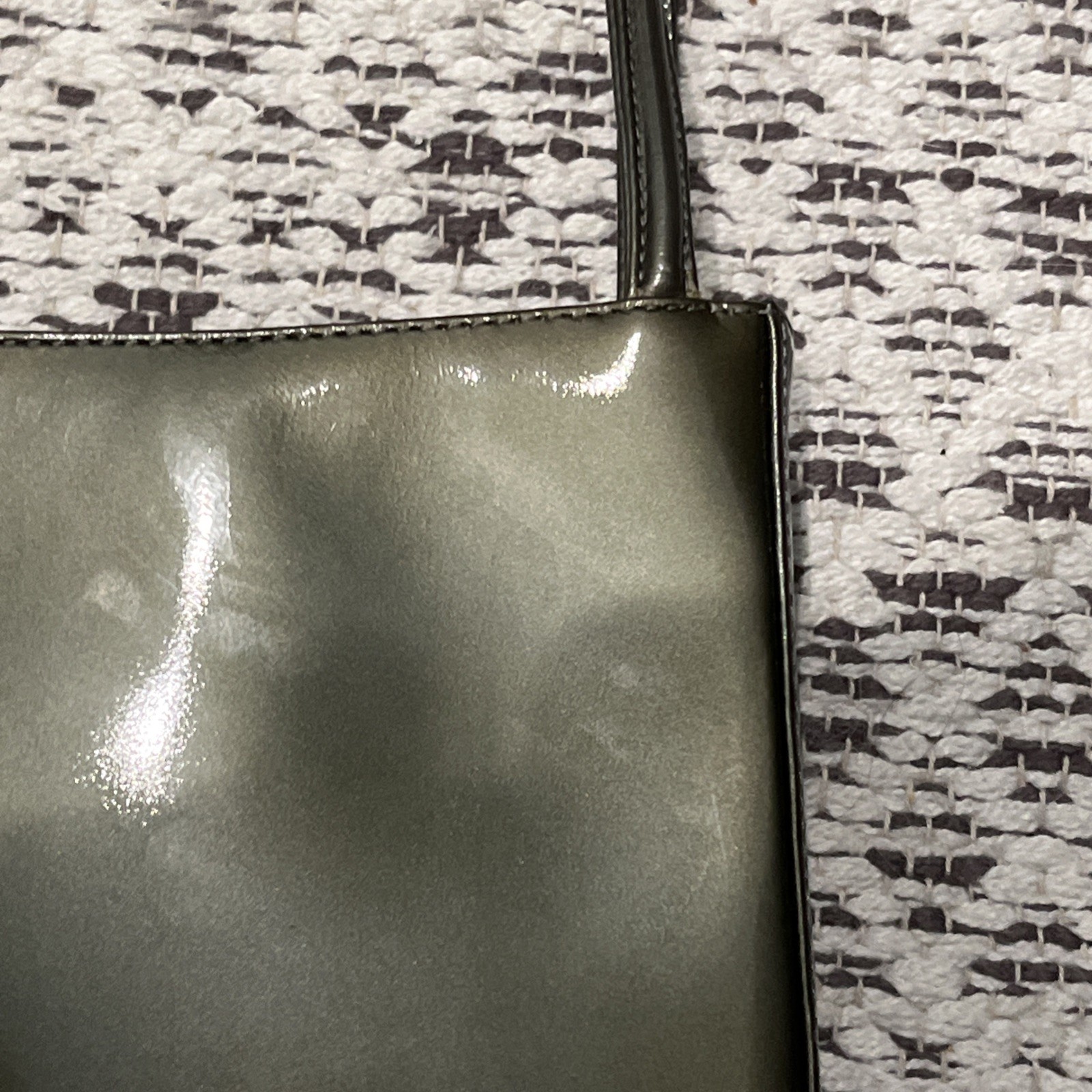 Sergio Rossi Luxury Women’s Green Patent Leather Handle Bag Purse