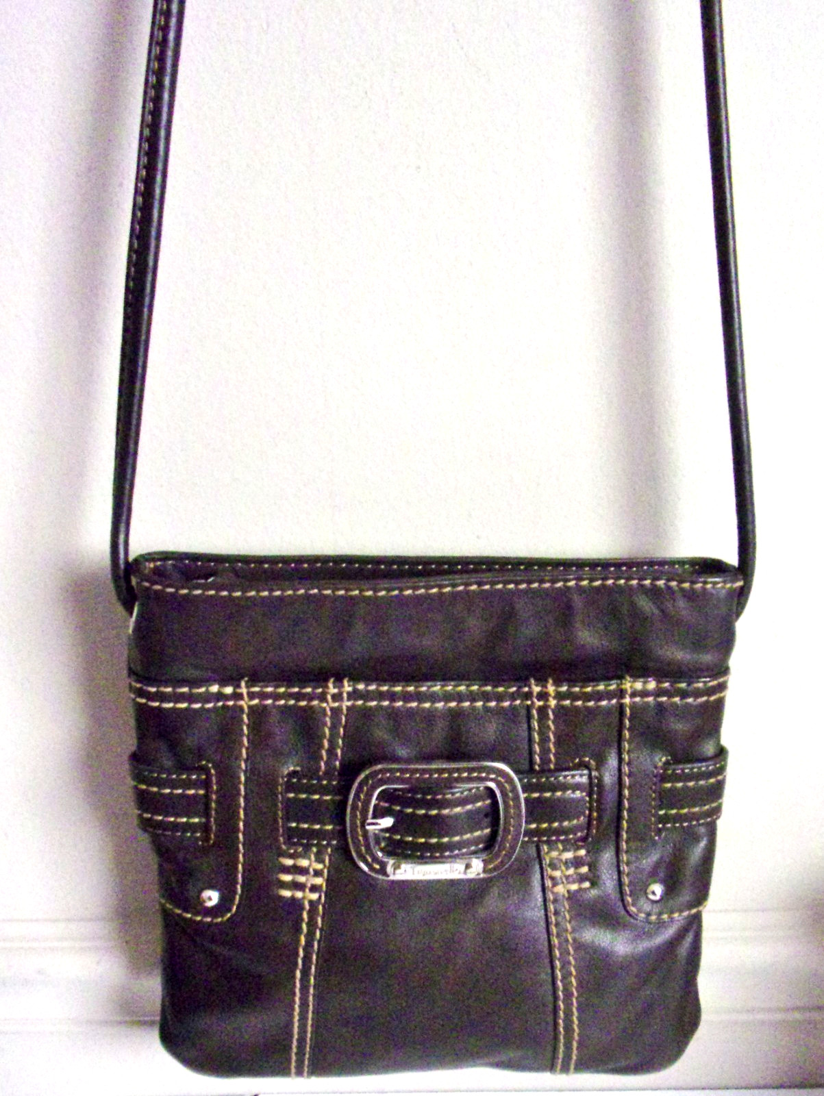 Tignanello Browm Smooth Genuine Leather,Zip Around Ext.Organizer Pocket CB Bag