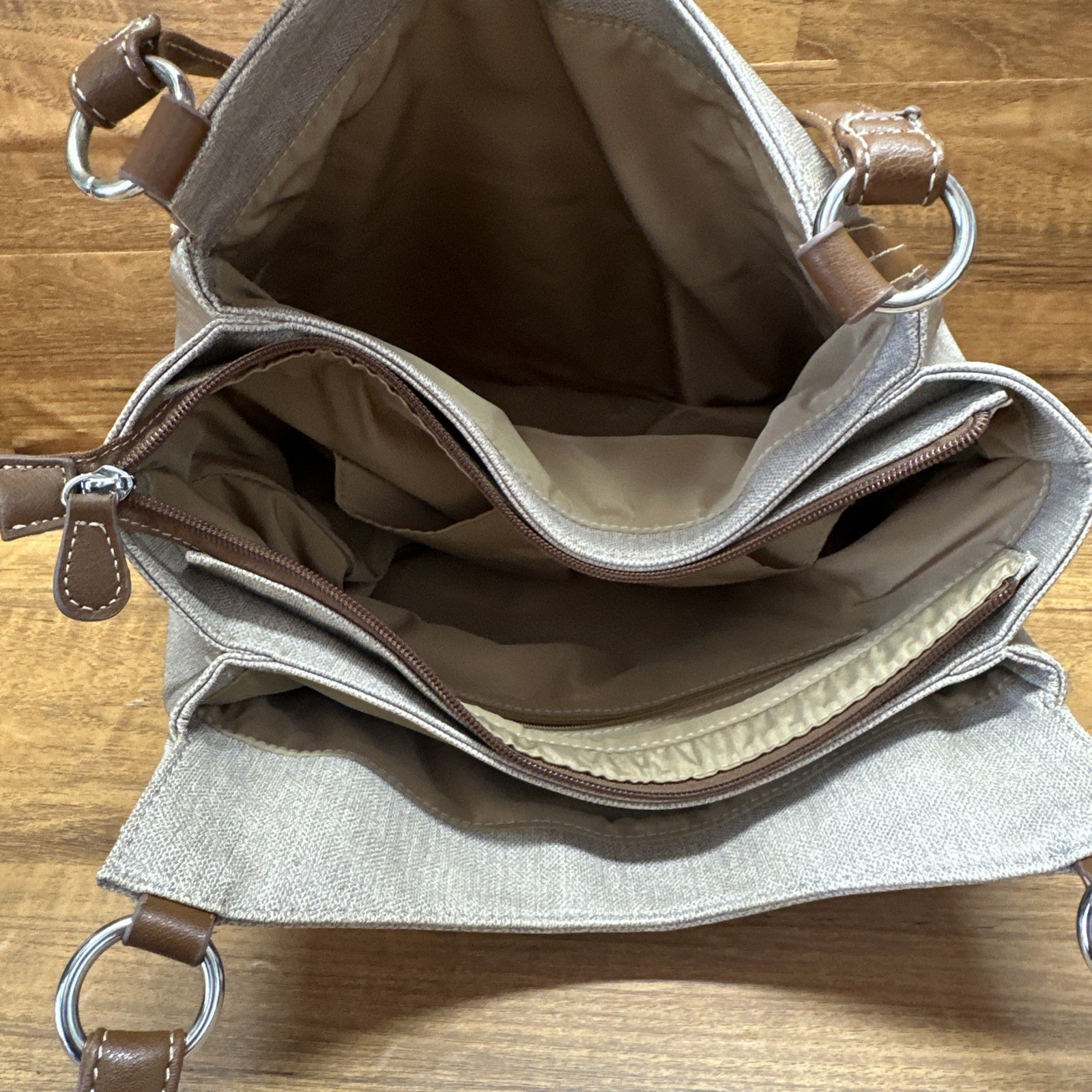 Koltov Over The Shoulder Purse RN #13434 Man Made Material Brown 13”x11”x5”