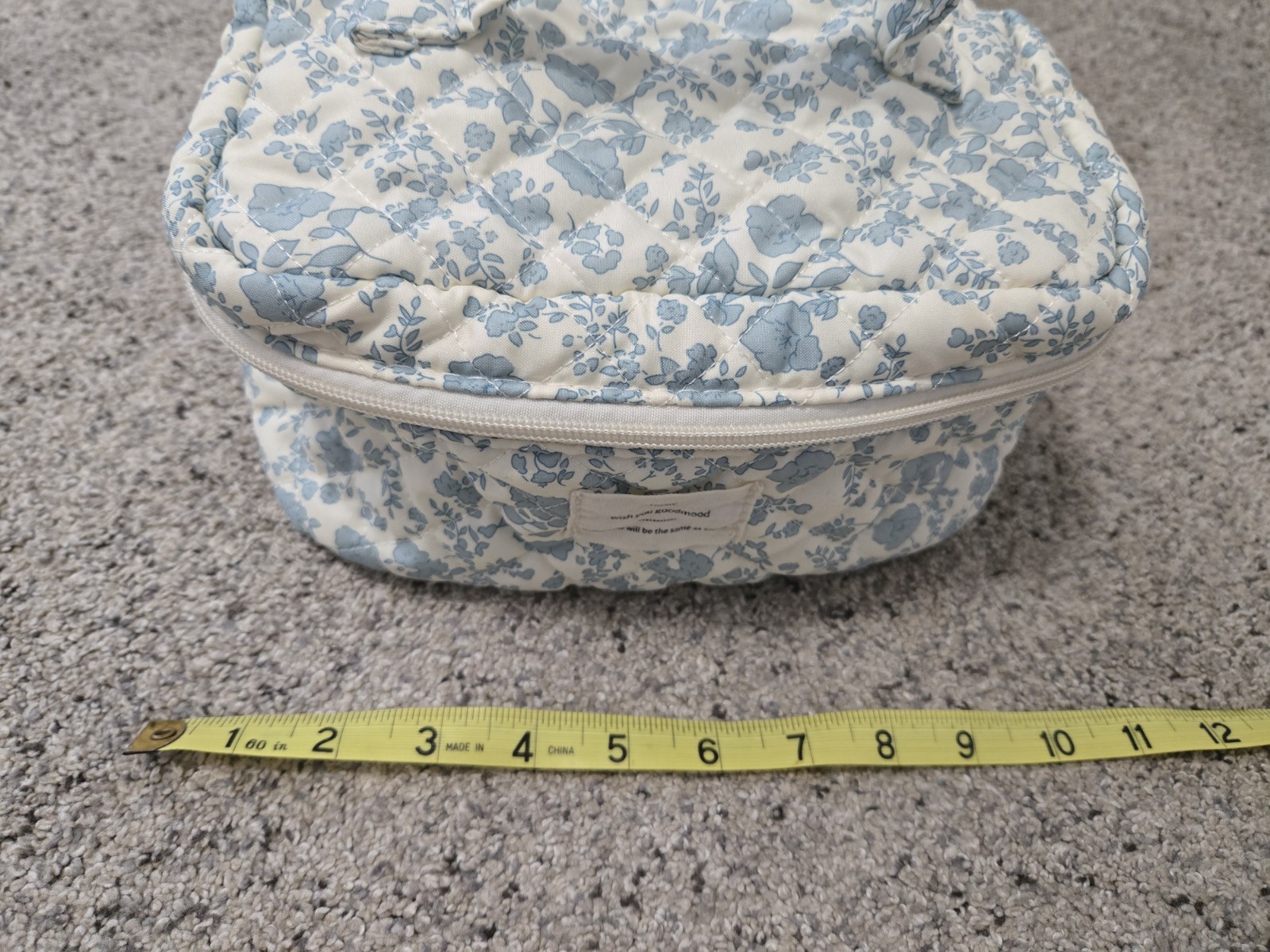 Today Wish You Good Day Tomorrow Will Be The Same As Today Blue Floral Bag