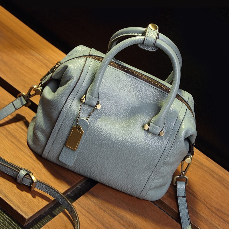 Women’s Boston Bag Ladies Leather Shoulder Bag Crossbody Bag Satchel Large/Small