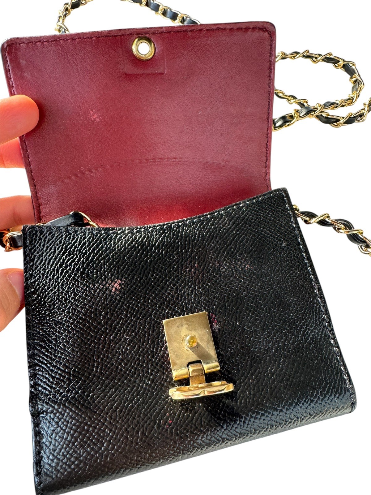 chanel wallet on chain caviar black