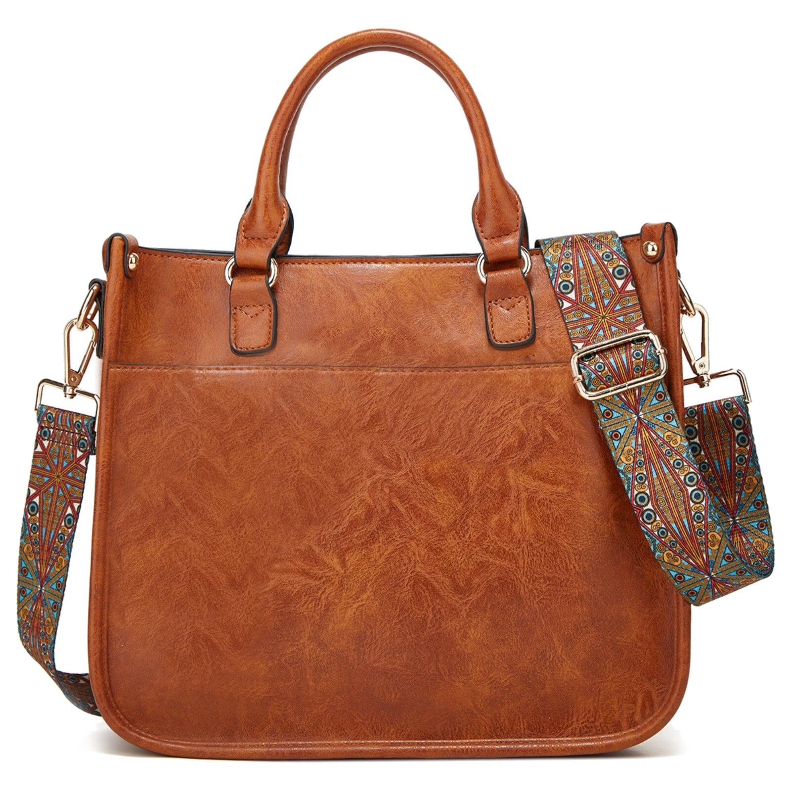 Vegan Leather Handbags Soft Shoulder Bag for Women, Guitar Strap Women’s Handbag