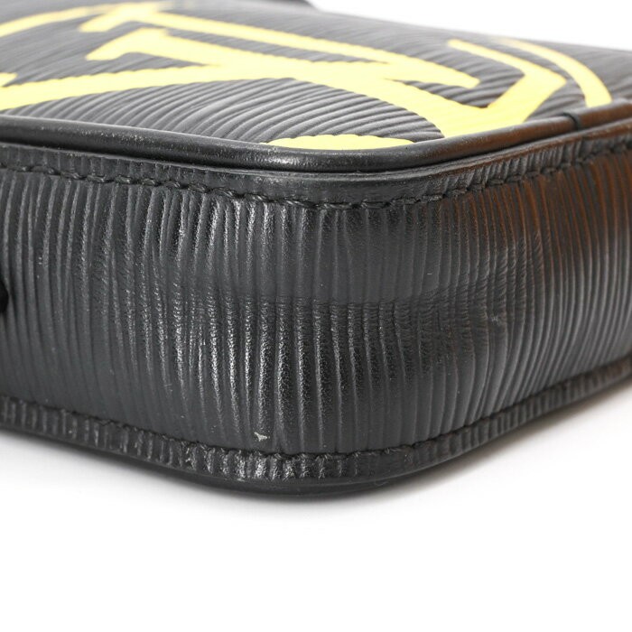Louis Vuitton Danube PPM LV Epi Leather Shoulder Body Bag Black Yellow M53434