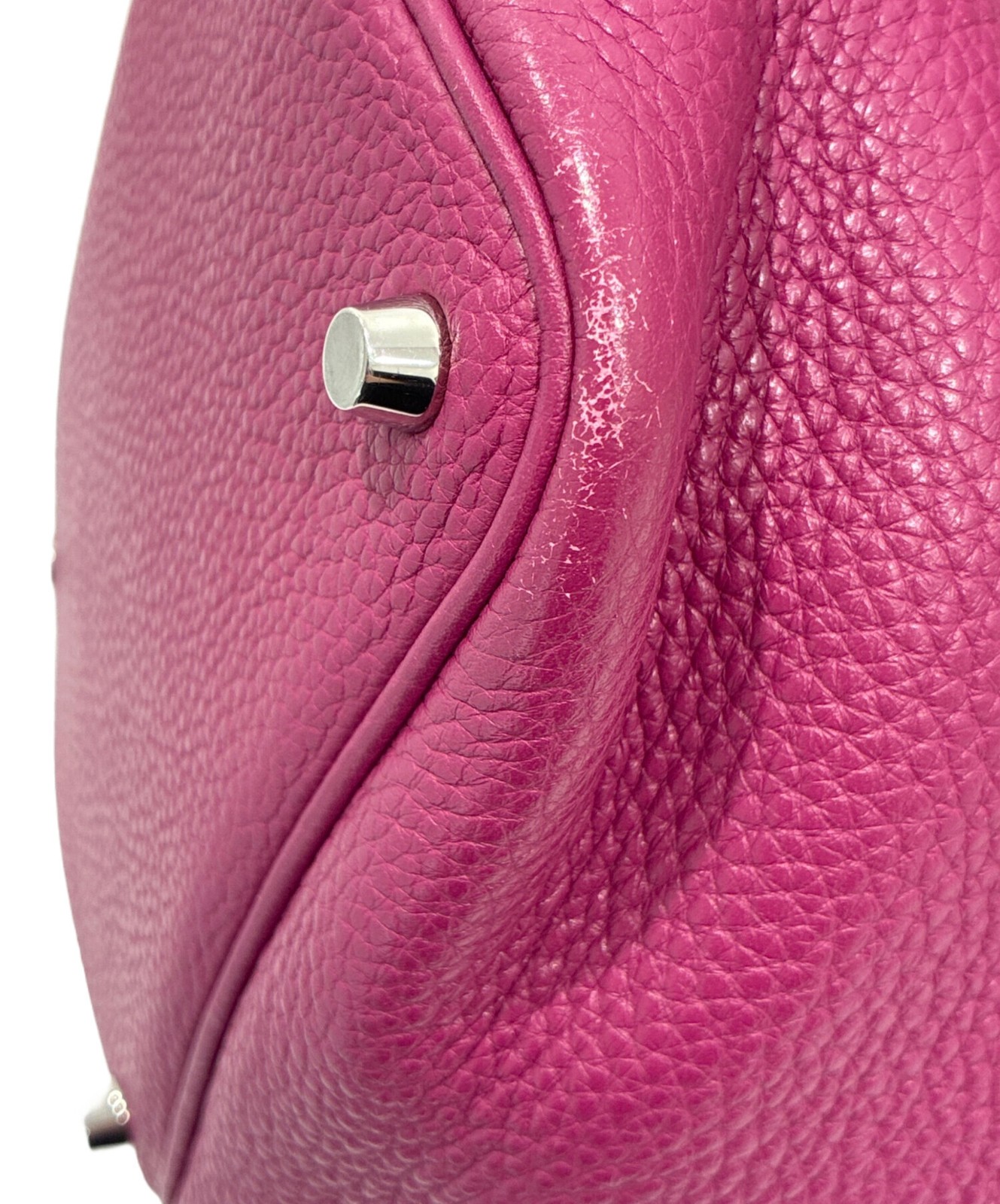 Hermes Picotin Lock PM Taurillon Clemence Pink Bag Silver Hardware 2011 #TFB482