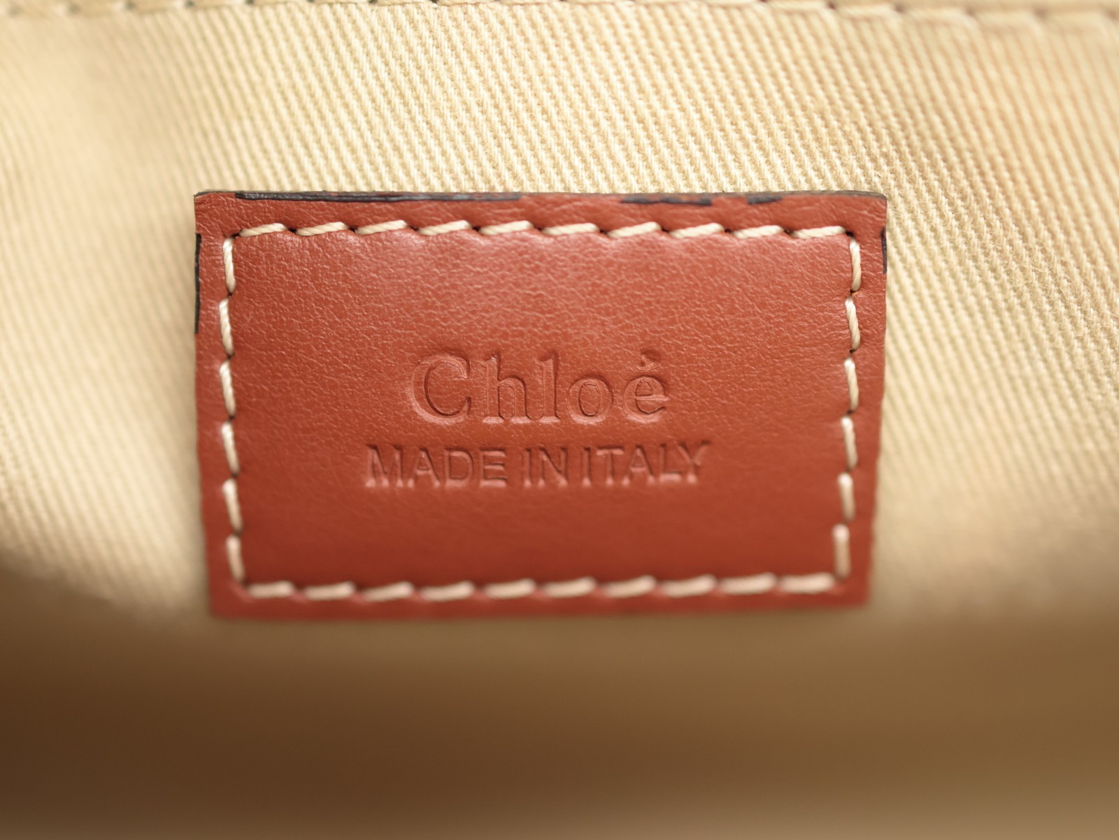 Chloe Hand bag Woody Beige Authentic