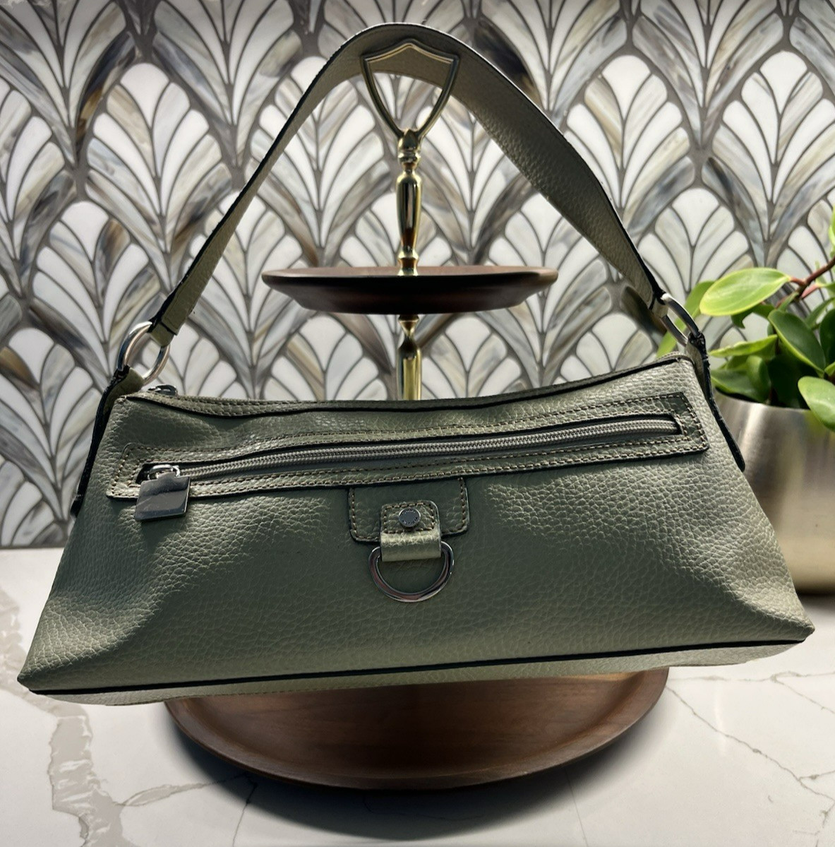 Tommy Hilfiger Women’s Mint Green Y2K Style Hand Bag