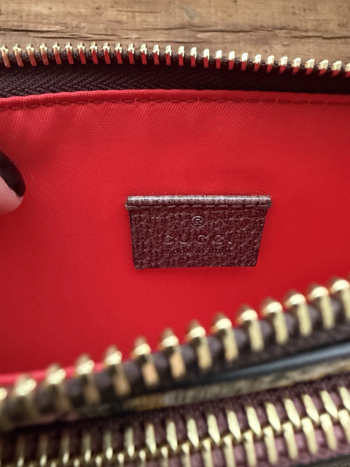 Gucci GG Supreme Bengal Tiger Double Zip Shoulder Crossbody Bag Mint Condition