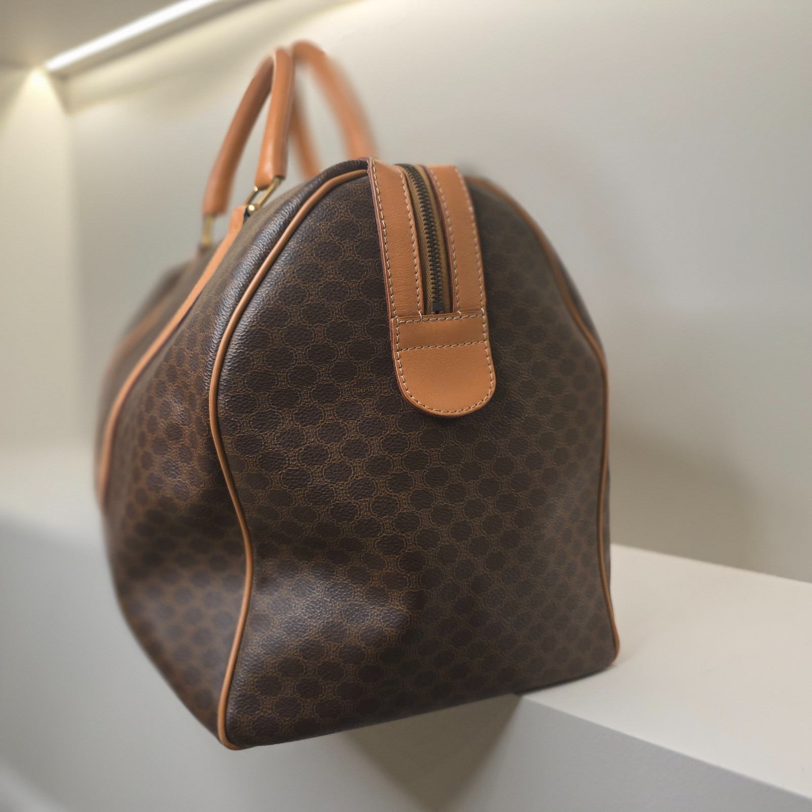 CELINE Triomphe Macadam Boston Travel / Keepall Bag Incl..Clochette/keys/lock