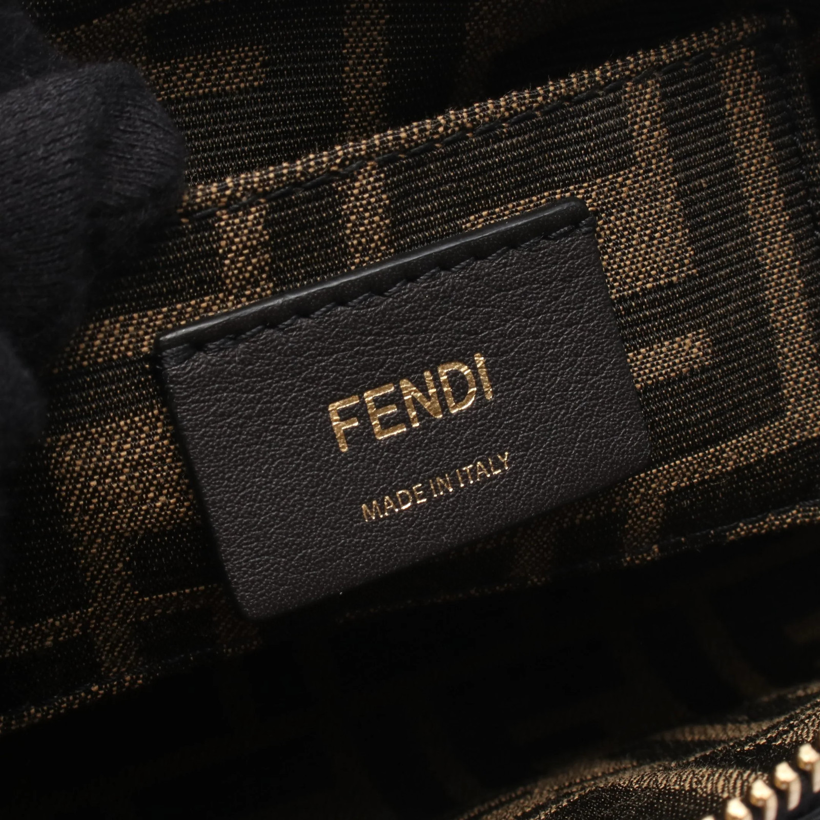 Fendi 2WAY Shoulder Bag Black Leather #RCB465