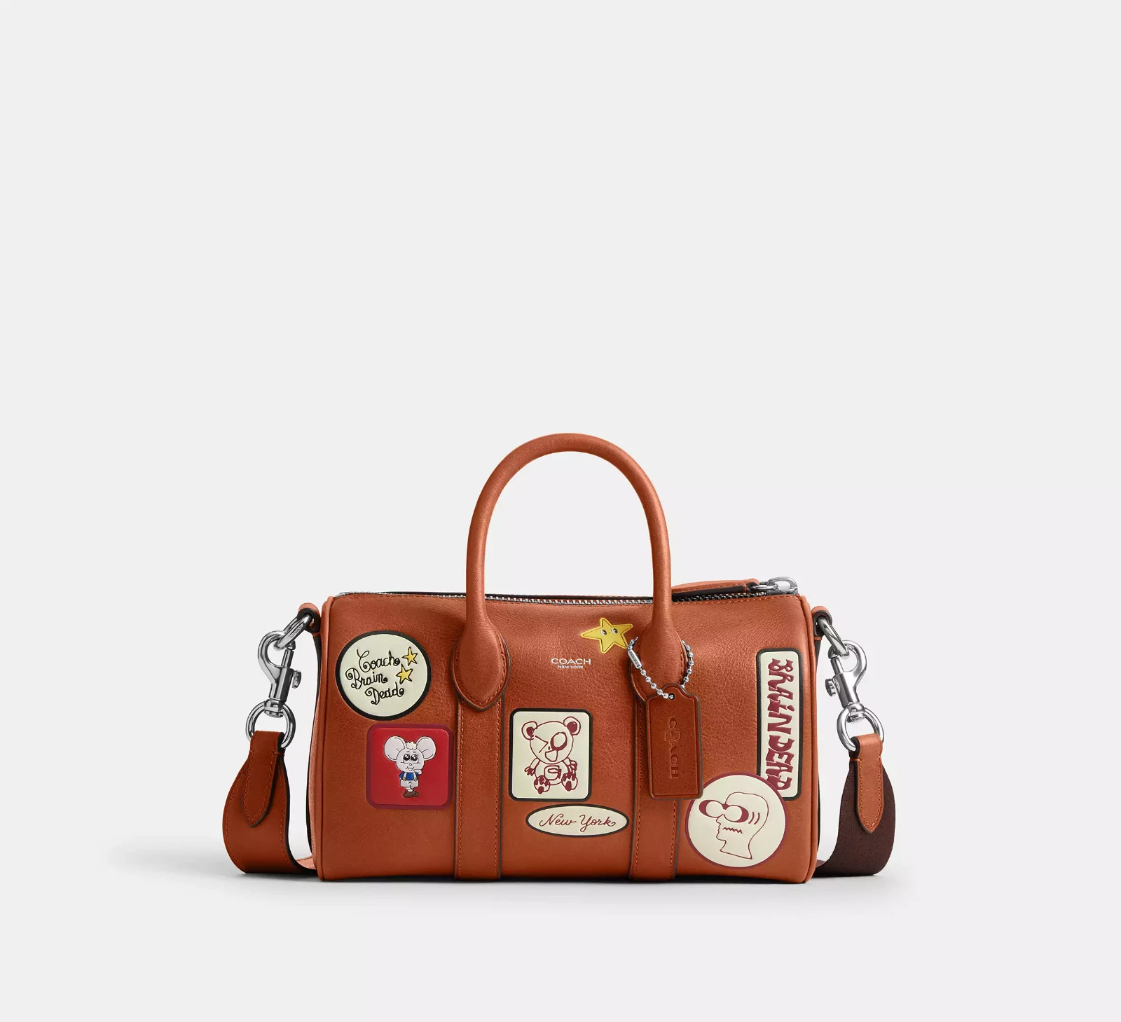 Coach Brain Dead Compass Bag 25 Patches Crossbody Shoulder Leather CES56 New