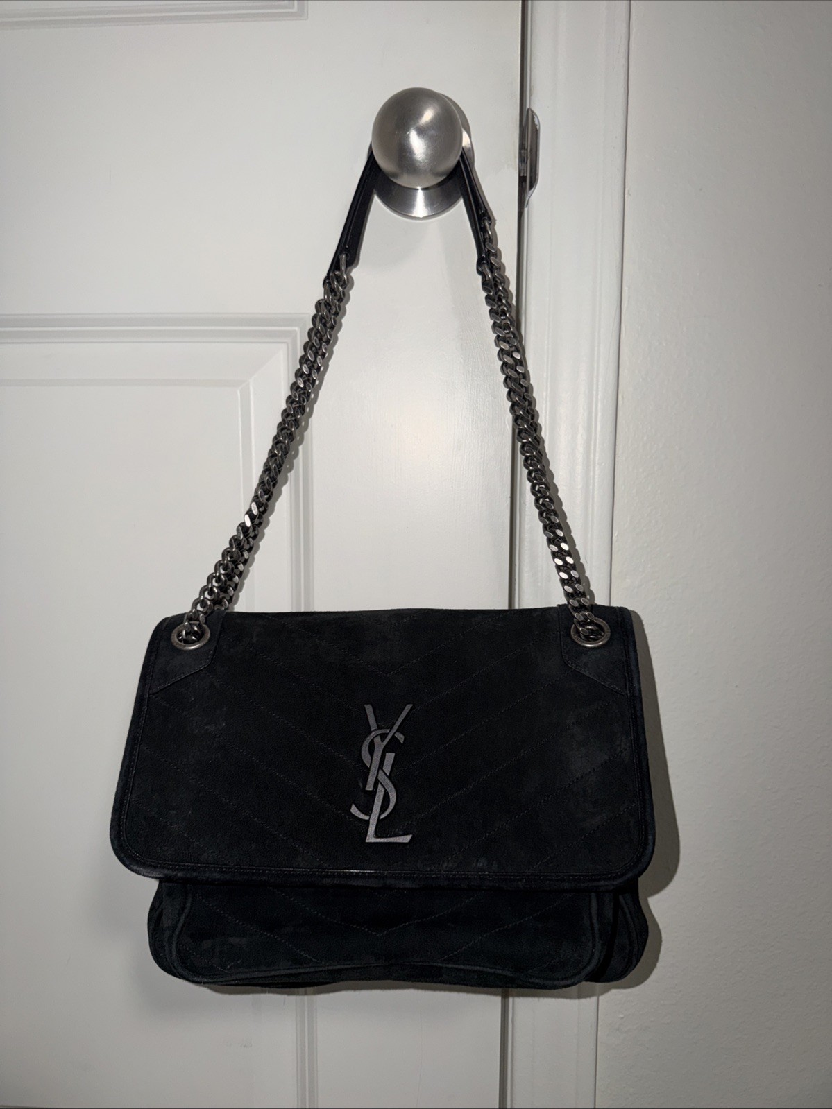 YSL Authentic Saint Laurent Medium Niki Chain Bag