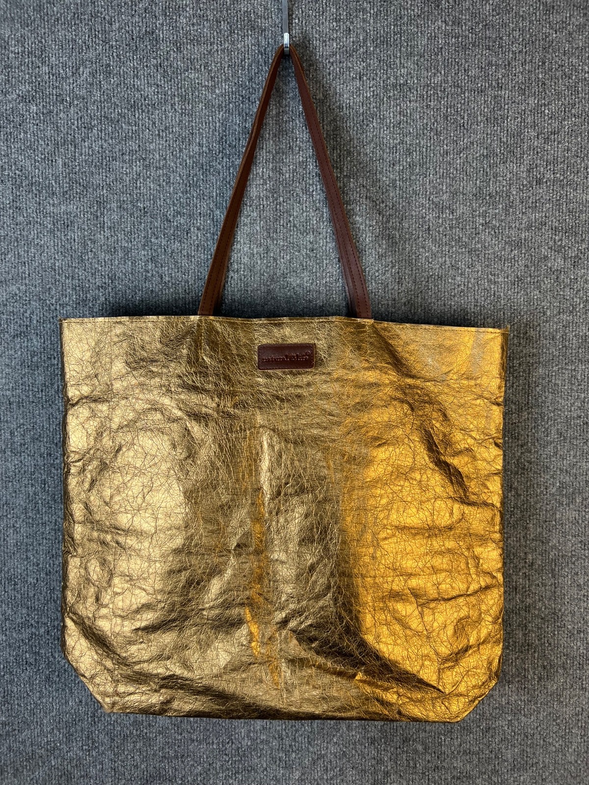 Natural Life Bronze Tote With Floral Interior