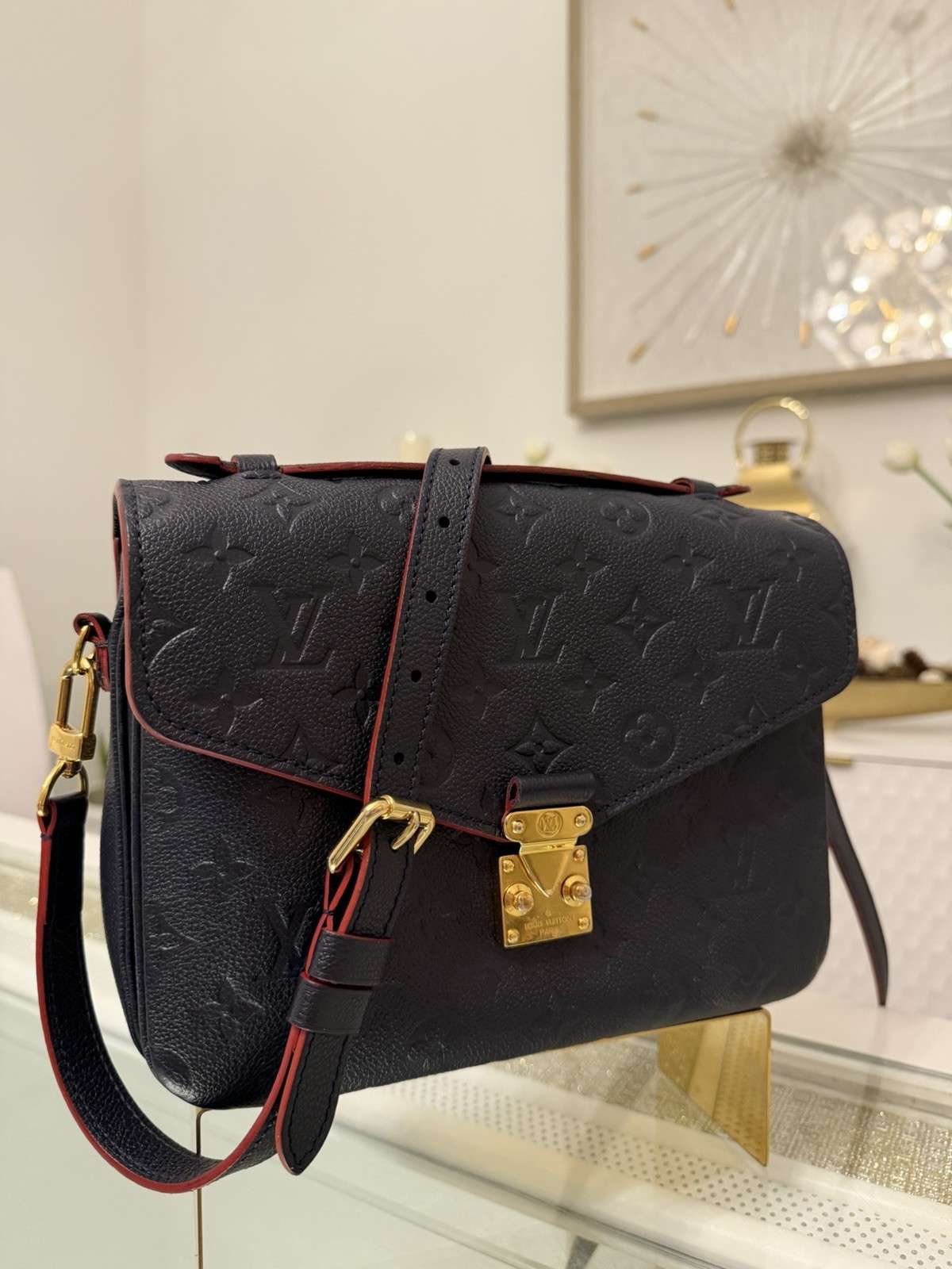 LOUIS VUITTON Empreinte Pouchette Metis Marine Rouge AUTHENTIC