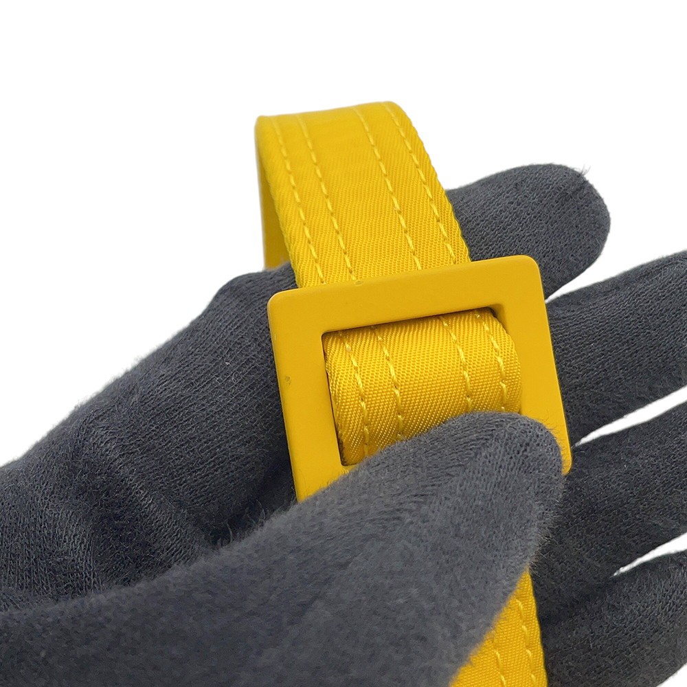 Fendi Phone Holder Baguette Pouch Nylon Leather 7AS056 AG0P Yellow #TZB2037