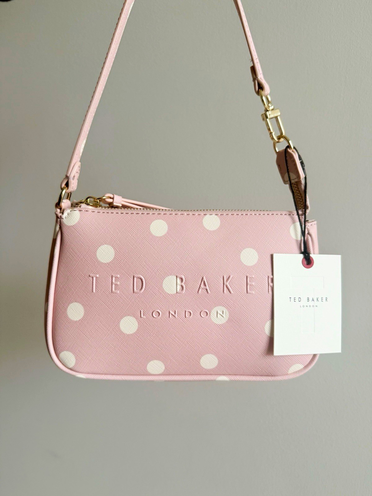 Ted Baker London Pink/White Polka Dot Purse