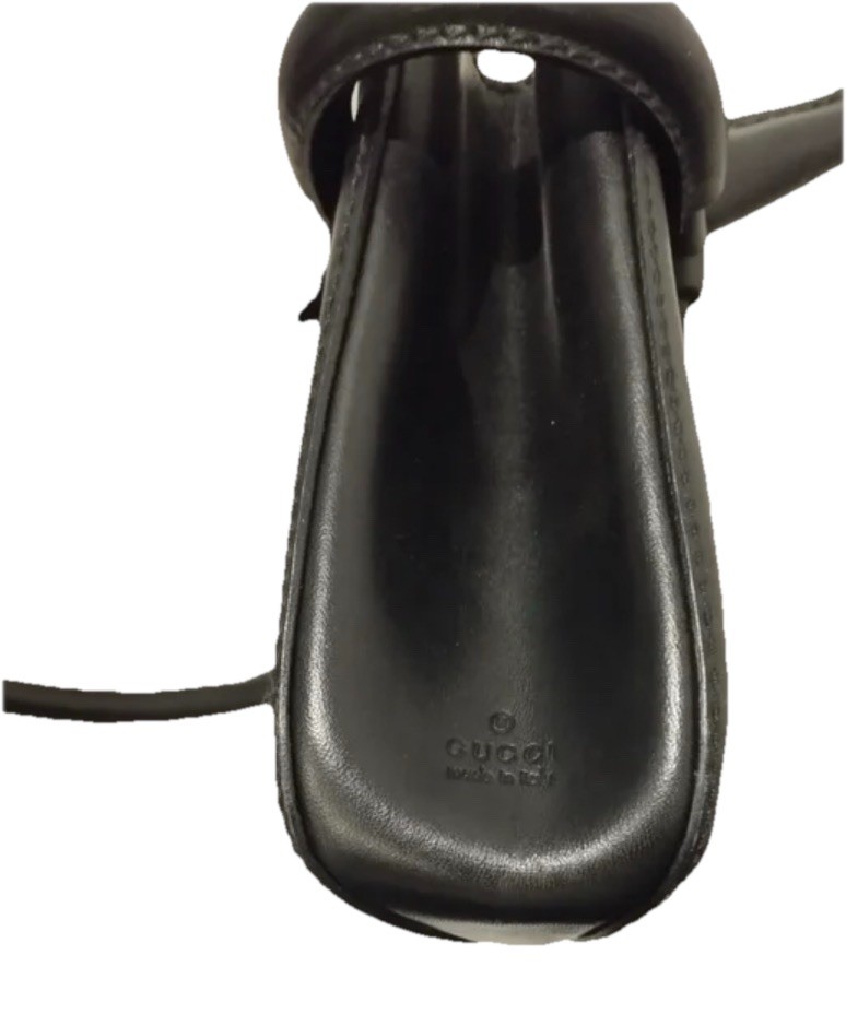 Authentic Gucci Black Leather Horsebit Shoulder Bag Tote Purse