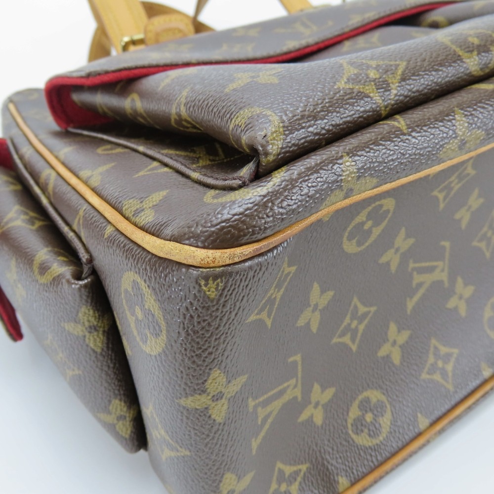 USED LOUIS VUITTON Tote Bag Multripri Cite M51162 Monogram/Nume leather Brow…
