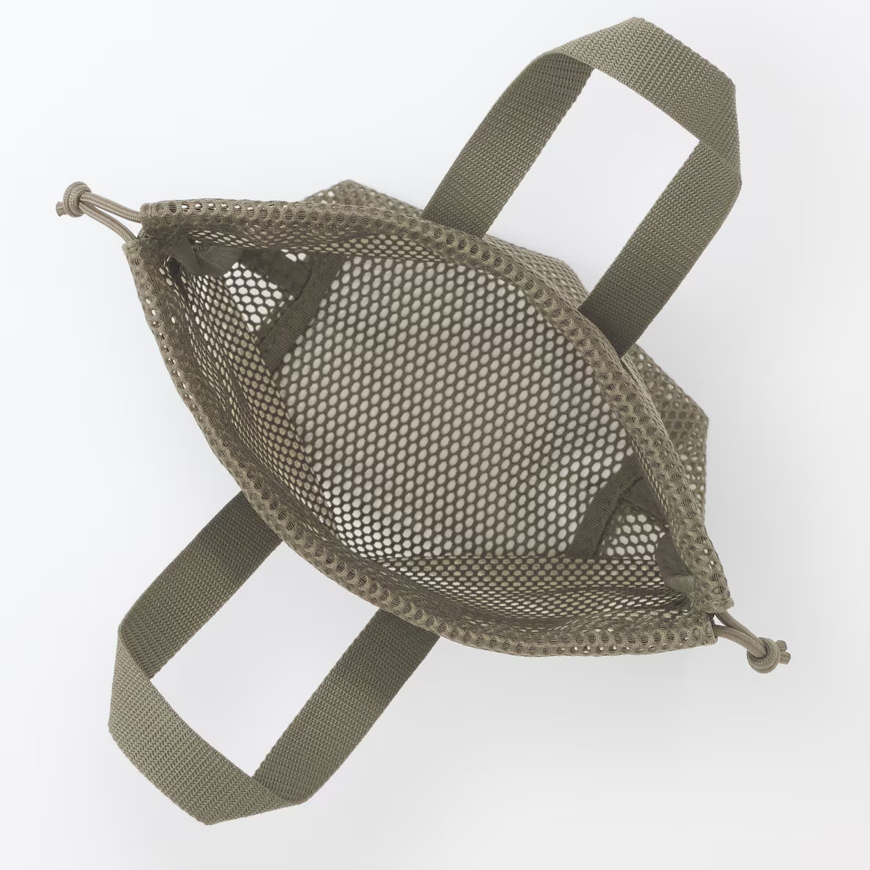 MUJI Drawstring bag with 3D mesh handle Small 23 x 8 x 23 cm