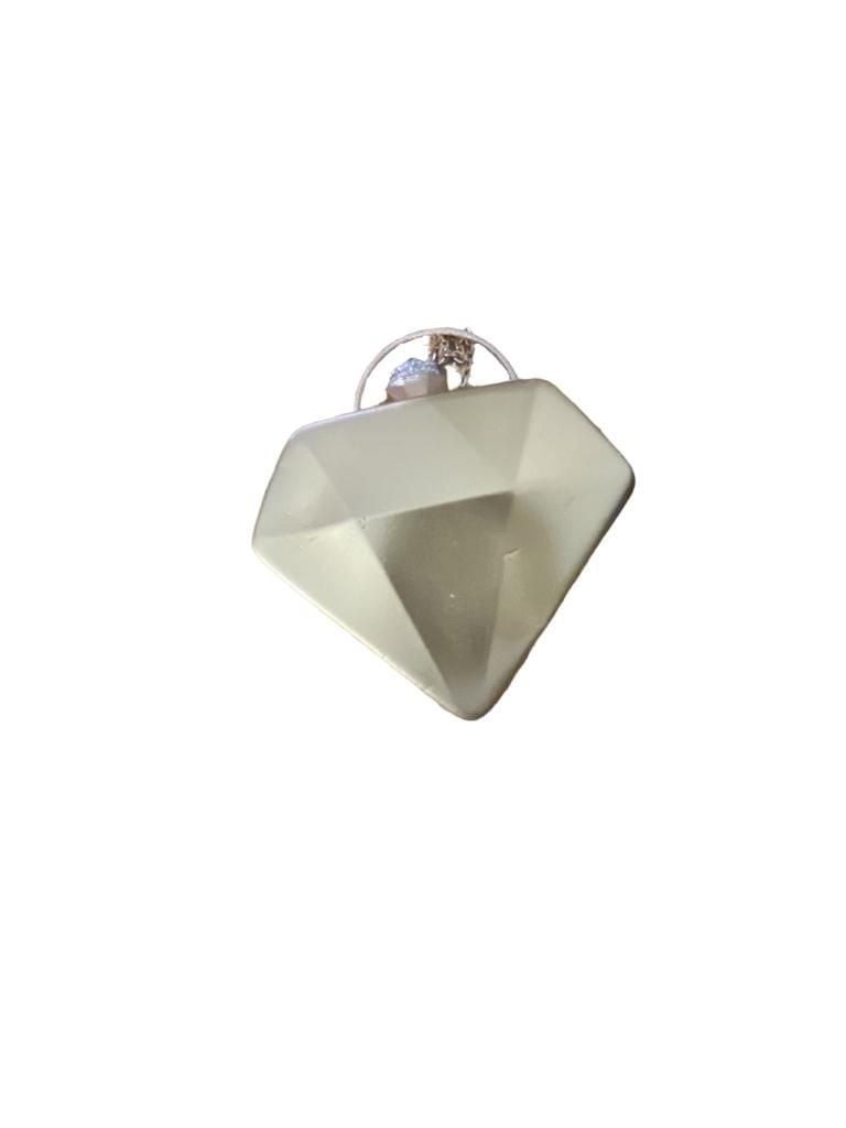 Y2K Style Diamond Shape Acrylic Evening Bag with Gold Metal Chain
