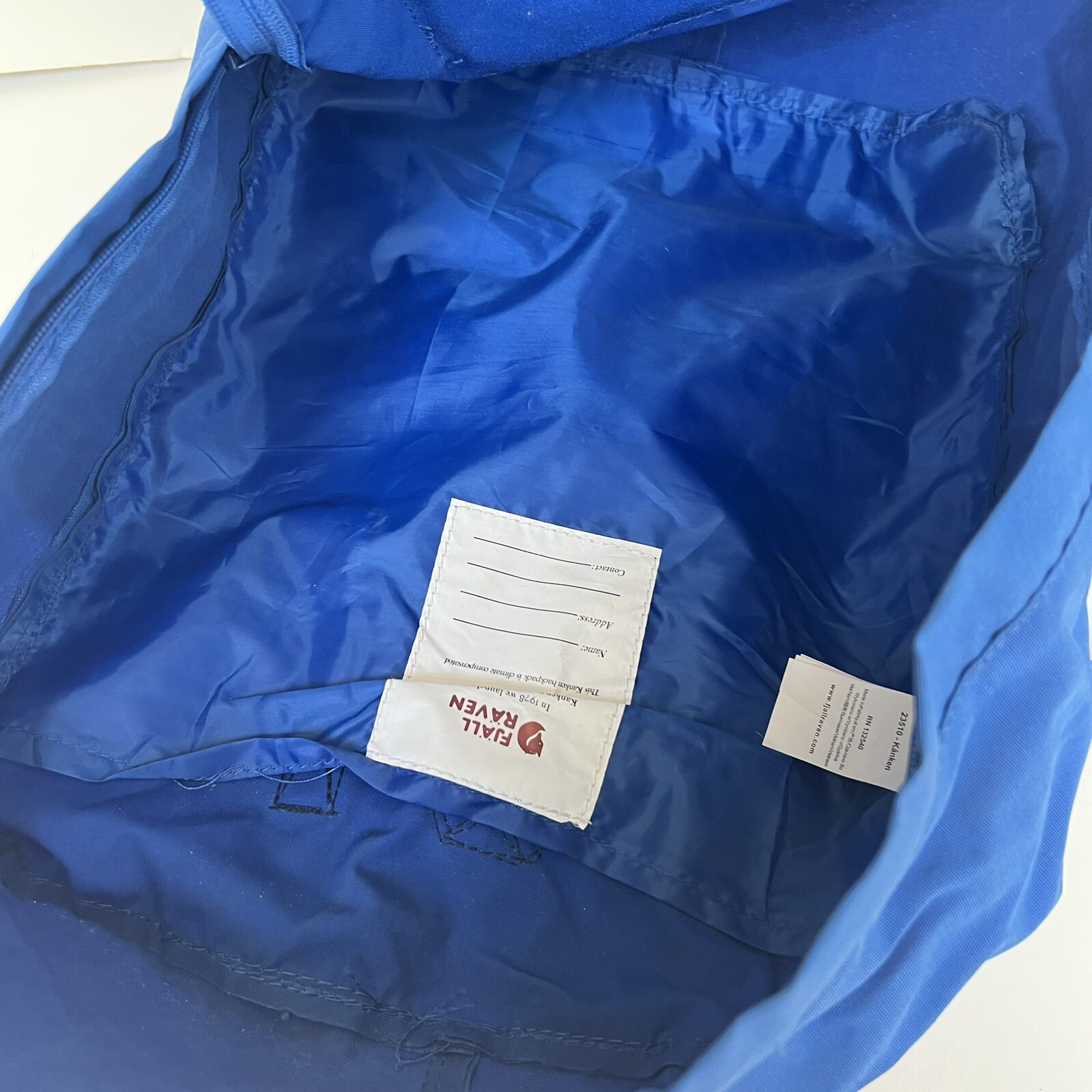 Fjallraven Kanken Unisex Medium Blue Vinylon Fabric Backpack